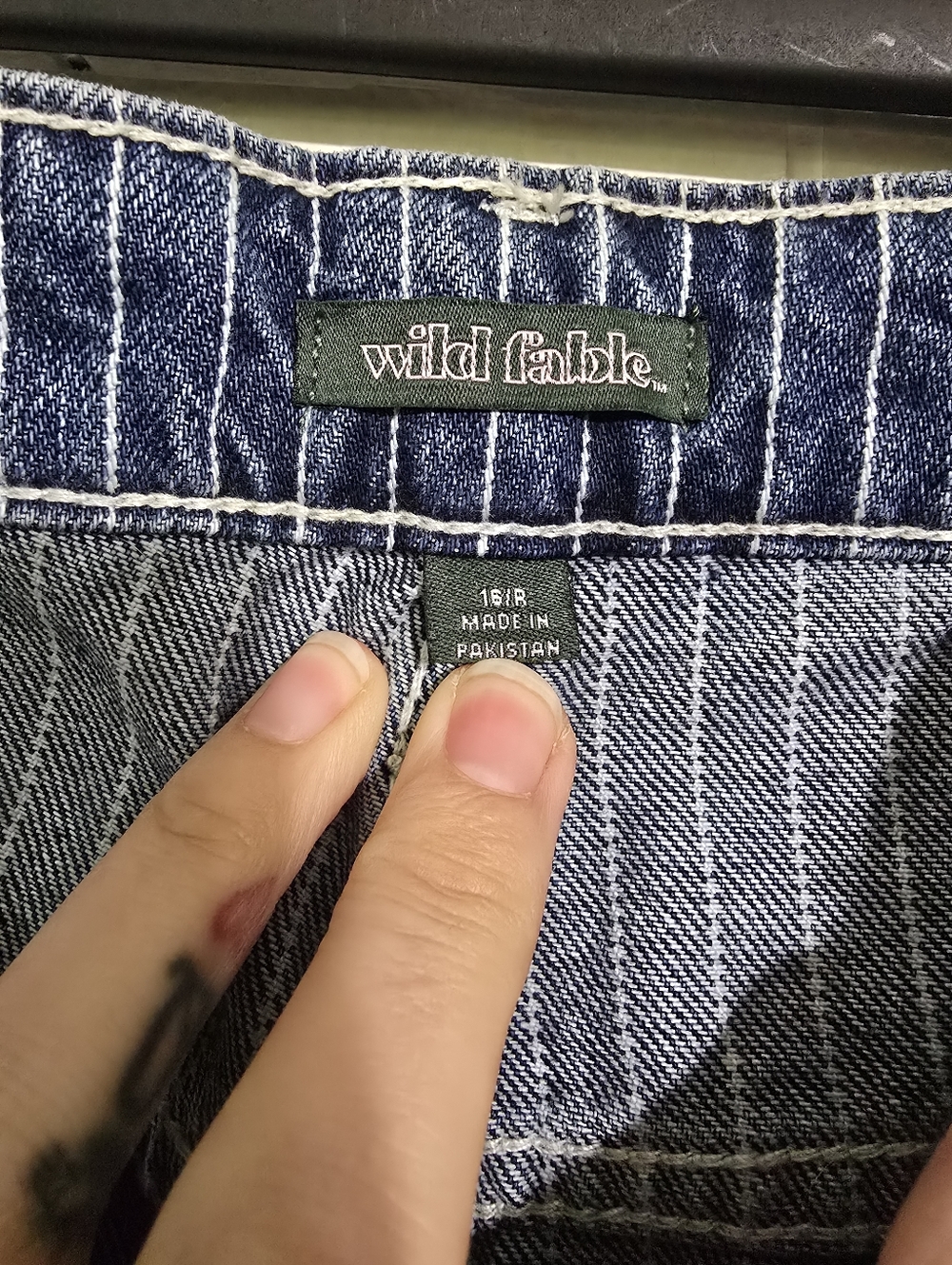 wild fable Blue and White Pinstripe Jeans - Picture 4 of 5